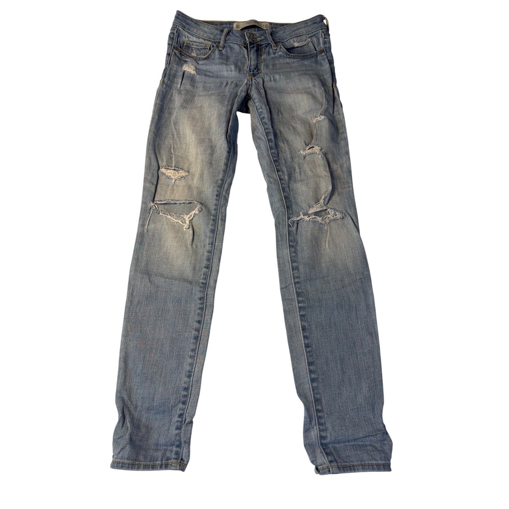 VTG Abercrombie & Fitch Jeans Blue Bella Swan Y2K Distressed Denim 00S‎ Women